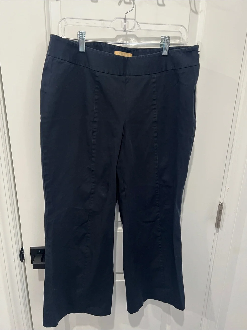Kate Hill‎ Navy Casual Wide-Leg Cropped Pants Size 10